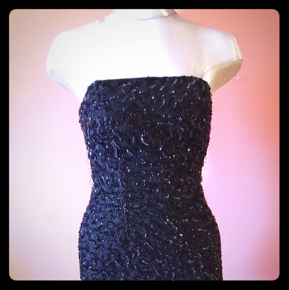 Beaded Strapless Dress